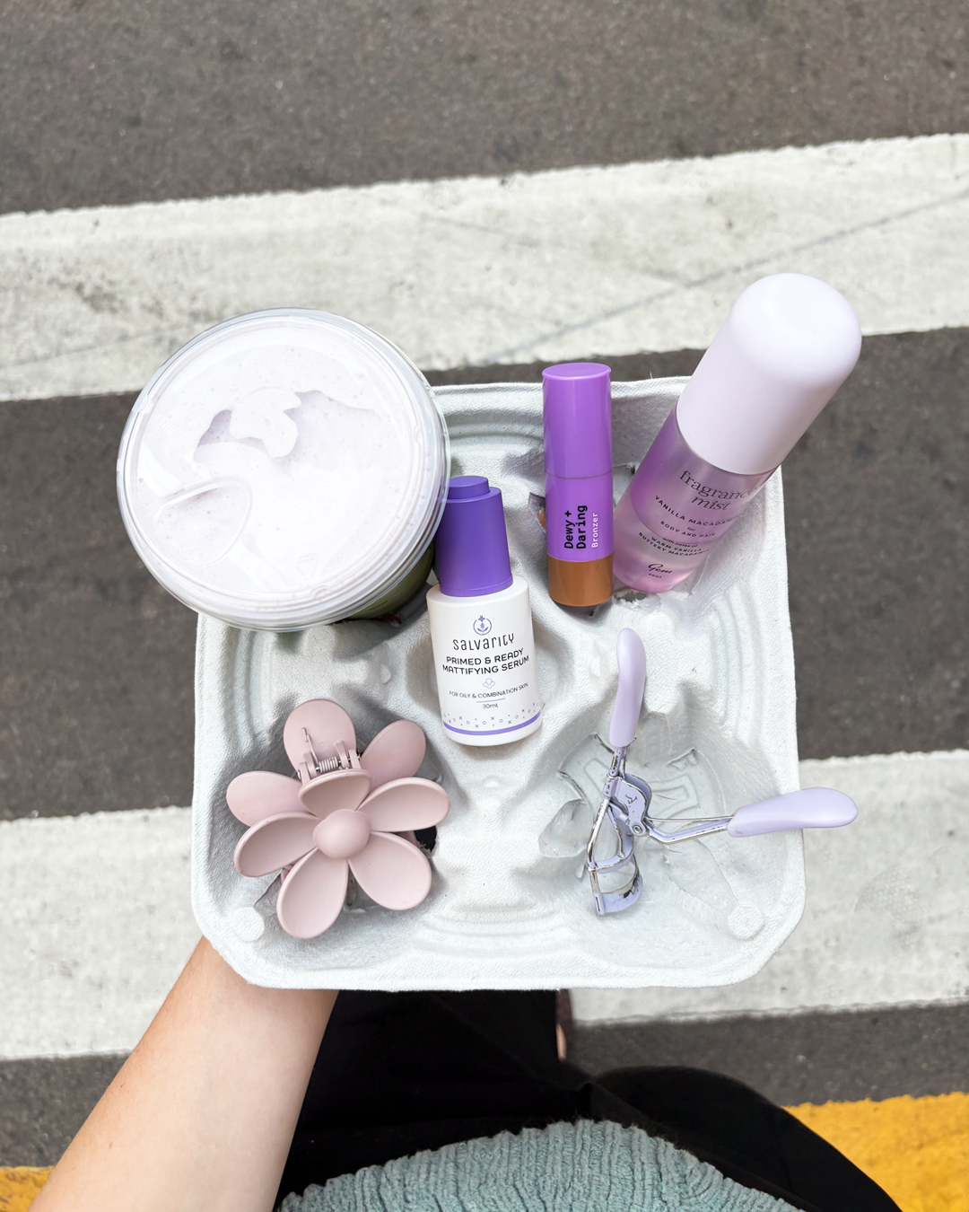 Salvarity skincare box with different products