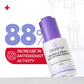 Salvarity serum bottle with text about antioxidant activity on a white background