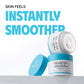 Salvarity moisturiser jars with 'Instantly Smoothed' text on a white background