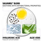 Salvarmel™ Blend skincare with hyaluronic acid and aloe vera for hydration, soothing, and antibacterial skin protection.